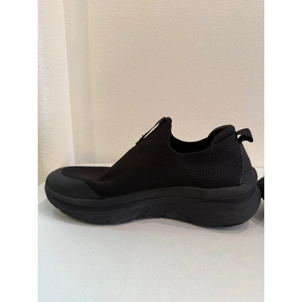 Skechers DLux Walker Stretch Fit Slip On Shoes Mens Black Walking Sneakers‎